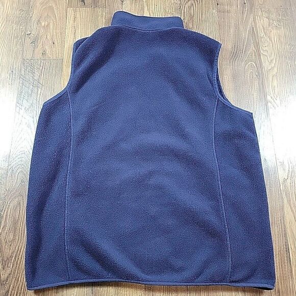 LL Bean Fleece Vest Mens 2XL Blue Full Zip Outdoor Pockets *Flaws* - Picture 7 of 7